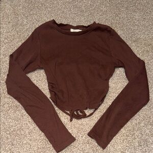 Elegant Chocolate Long Sleeve Top